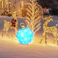 thumbnail image 4 of Hesxuno 24 Inch Giant Light Up Christmas Ball Ornament with LED Light and Remote - Outdoor Christmas Inflatable Decorations for Yard Lawn Home Outdoor Xmas Holiday Outdoor Yard Tree Pool Decorations, 4 of 6