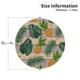 thumbnail image 2 of Fuzoiu Pineapples Palm Leaves Print Leather Coasters Set,Drink Coasters Set of 4,for Tabletop Protection, Durable PVC Coasters,Home Décor and Housewarming Gift-Round Shape, 2 of 6