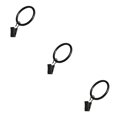 thumbnail image 2 of jesticaly 10 Pcs Rustproof Curtain Rings Home Decoration Shower Curtain Rings Clamps Drapery Clips Bath Curtain Rod Clips Window Accessoy Black 3.5mm*25mm 3Set, 2 of 6