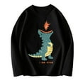 thumbnail image 1 of SGFCWSX Blouse for Toddler Girls Fun & Vibrant Designs Pullover Regular Fit Tops for Girls Black, 1 of 3