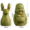 thumbnail image 6 of Yesbay Mini Unpainted Buddha Statues Wood Monk Figurine Home Decor, 6 of 8