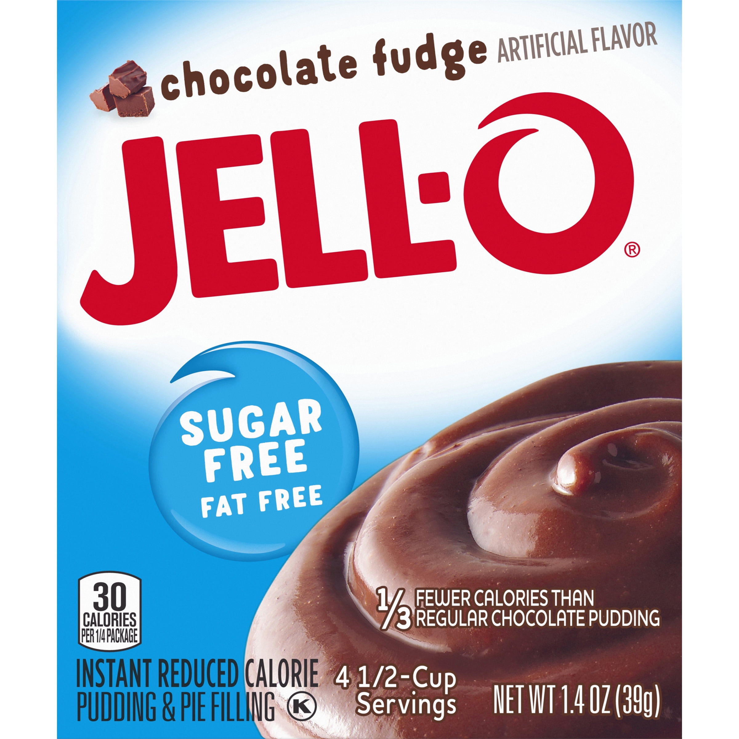 Jell O Sugar Free Chocolate Fudge Instant Pudding Mix 1 4 Oz Box Walmart Com Walmart Com