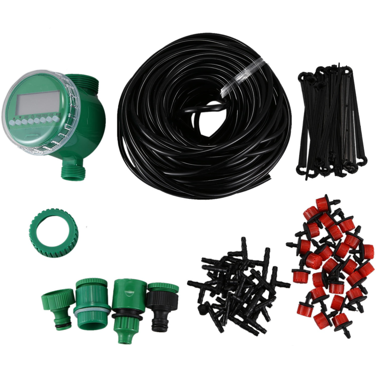 Automatic Drip Irrigation System Kit Plant Timer Self Watering Garden Hose 25M 