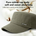 thumbnail image 3 of Shenmeida Quick Dry Sweat-absorbing Flat Top Cadet Caps Adjustable Military Stylish Flat Top Hats for Men, 3 of 7