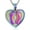 3D-Colorful, variant on 3D Footprint Cremation Urn Pendant Urn Necklace for Ashes Heart Shape Stainless Steel Mini Urns Jewelry