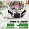 thumbnail image 3 of Corralito portátil X-ZONE PET para perro, gato y conejo, color rosa, 3 of 6