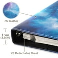 thumbnail image 3 of FORMRS 3 Ring Photo Album 4"x6" Self Adhesive Large Capacity PU Leather Cover, Galaxy Pattern, 3 of 8