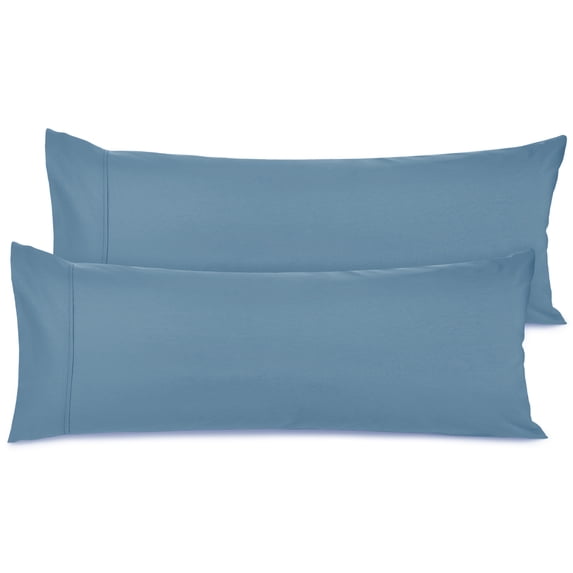 Nestl Body Pillow Case, Microfiber Body Pillow Covers, Body Pillowcase Size (20"x54"), Set of 2, Blue Heaven