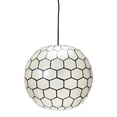 thumbnail image 5 of Creative Co-Op Capiz Honeycomb Ceiling Light, 5 of 7