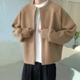 thumbnail image 3 of Cárdigan de punto para hombre, suéter grueso informal para hombre, abrigos cálidos, jerséis de diseño tejidos con forro polar, ofertas de ropa original Y2k 2024 baratas, 3 of 5