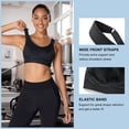 thumbnail image 4 of Eleady Women High Impact Sport Bra Full Support Wireless Bras Workout Racerback Yoga Athletic Bra Adjustable Straps(Black XX-Large), 4 of 6