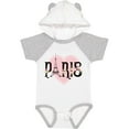 thumbnail image 3 of Inktastic Paris Pink Heart Eiffel Tower with Flowers Boys or Girls Baby Bodysuit, 3 of 5