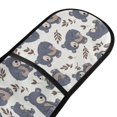 thumbnail image 2 of Dailycode Double Sided Oven Mitt with Loop Heat Resistant Kitchen Long Potholders 7" x 35" Cute Bear and Leaf, 2 of 6