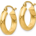 thumbnail image 2 of 14K Yellow Gold Round Tube Hoop Earrings (17 X 3.75) Made In Indonesia tc145, 2 of 5
