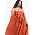 thumbnail image 4 of June & Vie Women's Plus Size Pleated Poplin Maxi Dress, 4 of 5