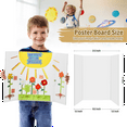 thumbnail image 2 of 4 Pcs Trifold Poster Board, White Poster Board Comes with Sticky Accessories, Corrugate Presentation Boards M, 2 of 9