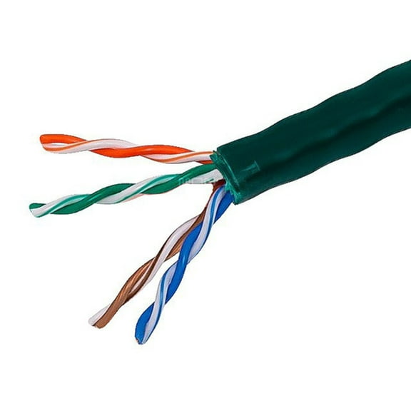 Monoprice Cat5e Ethernet Bulk Cable - 1000 Feet - Green | Network Internet Cord - Solid, 350Mhz, CMR, Riser Rated, Pure Bare Copper Wire, 24AWG, No Logo