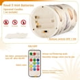 thumbnail image 5 of Yayeee Flameless Candles with Remote Flickering Battery Operated Multi Color Changing, Watercolor Seashells, 5 of 7
