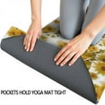 thumbnail image 3 of White Yellow Flower Sunflower Pattern Hot Yoga Mat Towel Non Slip for Hot Yoga - Quick-Drying Yoga Mat Cover with 4 Corner Pockets with Travel Bag - Hot Yoga Towel Non Slip 70"x26", 3 of 6