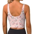 thumbnail image 4 of Goofa Easter Rabbit Printed Sports Bras for Women, High Impact Running Bra Workout Crop Tank Tops Longline Sports Bra Push up-, 4 of 9