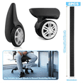 thumbnail image 3 of 8Pcs Luggage Wheel Covers, Silicone Cover Protector Suitcase Silent Protection Compartment, 3 of 4