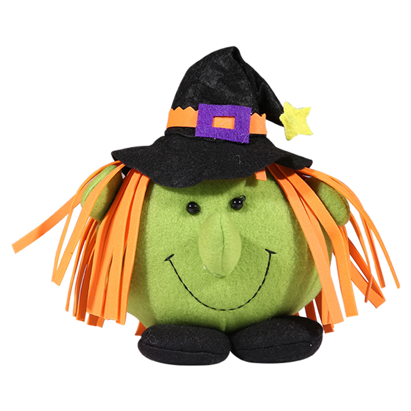 3PCS Cute Witch Doll Toys Pumpkin Table Decoration Home Plush Stuffed Doll 