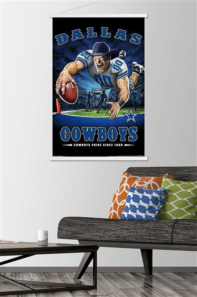 NFL Dallas Cowboys - End Zone 17 Wall Poster with Magnetic Frame, 22.375" x 34"