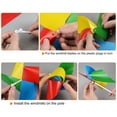 thumbnail image 4 of 25pcs Windmills for the Yard Garden 15 Inch x 7.5 Inch 4 Leaves, Iridescent, 4 of 6