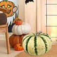 thumbnail image 1 of Utilería de calabaza Artificial, verdura de imitación, adorno multiusos portátil de tamaño pequeño, simulación para el hogar, reunión de Halloween y Verde y amarillo, 1 of 8