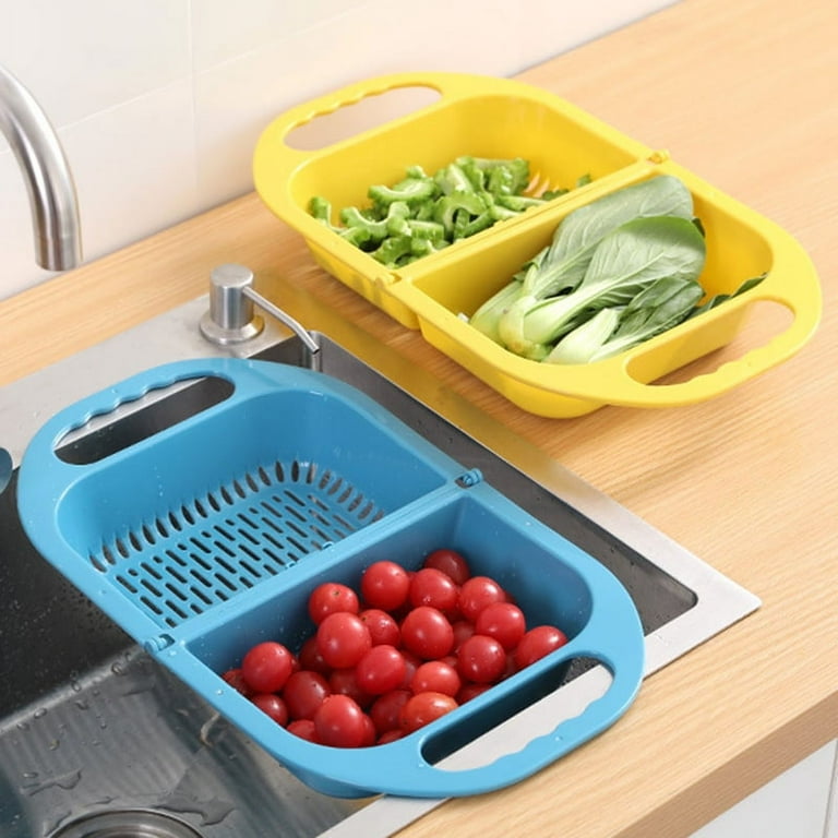 Cheap Kitchen Drain Basket Collapsible Silicone Colander Strainer Foldable  Fruit Vegetable Washing Basin