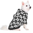 thumbnail image 2 of Fotbe Checkerboard With Snowflake 1 Print Small Dog Sweater Hoodies Pet Grey Hooded Soft Fleece Sweatshirts with Pocket Fall Winter Puppy Cat Sweaters Warm Clothes-X-Large, 2 of 7