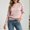 Pink, variant on Solid Color Sweater Women's Crewneck Knit Sweater Long Sleeve Solid Color Pullover Top