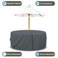 thumbnail image 3 of COVERS&ALL Patio Round Table and Chair Set Cover with Umbrella Hole - Heavyduty 12 Oz Waterproof Outdoor Backyard Furniture Cover with Air Pocket & Drawstring for Snug fit. (109" Dia x 24" H, Grey), 3 of 8