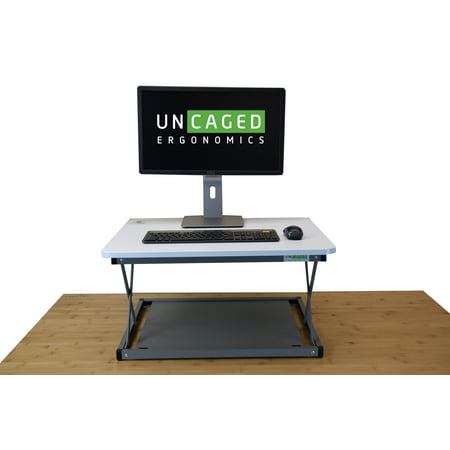CHANGEdesk MINI Small Adjustable Height Standing Desk Converter for Laptop Macbook Single Monitor Desktop Computer portable lightweight ergonomic sit stand up corner riser affordable compact (Best Monitor For Mac Mini)