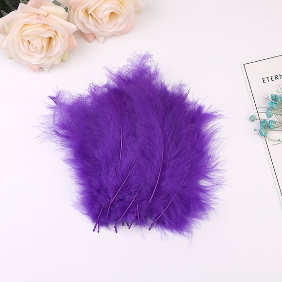 Namzi 200 plumas esponjosas de 3,9 a 5,9 pulgadas para manualidades, decoración de bodas y fiestas - Morado