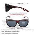 thumbnail image 3 of Gafas de sol polarizadas Yodo para usar sobre lentes, color burdeos, 3 of 8