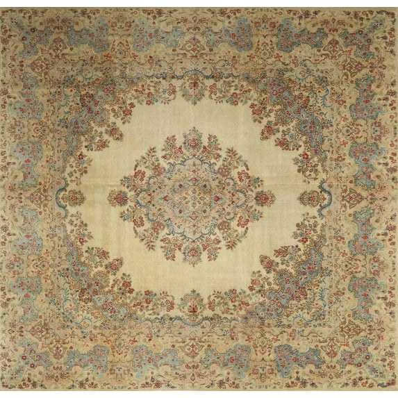 Ahgly Company Indoor Rectangle Traditional Light Brown Medallion Area Rugs, Swatch Sample