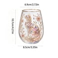 thumbnail image 4 of HWRETIE Hand Blown Crystal Whiskey Glasses Set Gold Rim Old Fashioned Tumblers Lead Free Heavy Base Bourbon Scotch Glasses Gift for Men 420Ml, 4 of 7