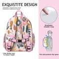thumbnail image 2 of Abstract Floral Watercolor Student Backpack Spacious Adjustable Shoulder Straps Chest Buckle Water-resistant Lightweight School Backpack for Student and Students, 2 of 5