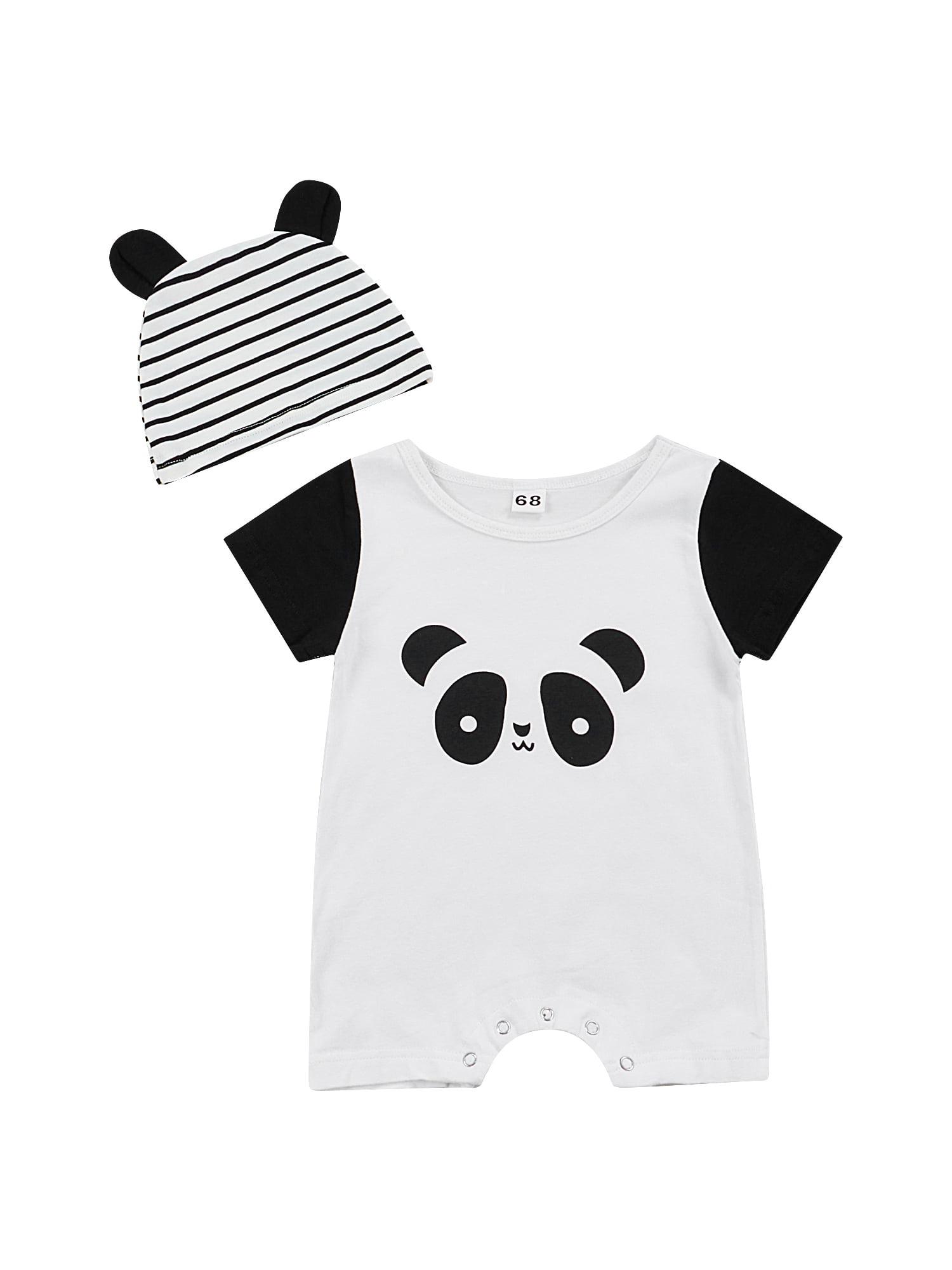 LzVong My Patronus is A Panda Cotton Baby Short Sleeve Bodysuits Jersey Rompers