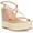 Tan, variant on Womens whitlee Faux Leather Dressy Wedge Sandals