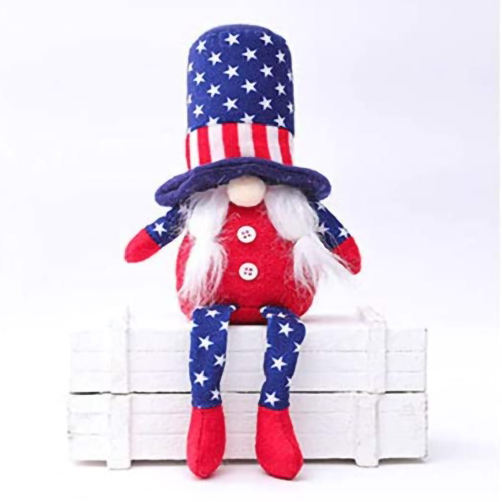 Veterans Day Gnome American Independence Faceless Doll Patriotic Plush Dwarf Elf Doll Long Legs President Election Ornament Style1,Festival Gift