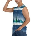 thumbnail image 3 of Balery Christmas Trees Men's Sleeveless Muscle Shirts Workout Tank Top, Moisture Wicking, Odor Protection-X-Large, 3 of 8