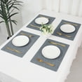 thumbnail image 7 of Unique Bargains Faux Leather Table Placemats for Kitchen Dining Table Light Blue 17x12in, 7 of 7