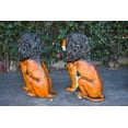 thumbnail image 6 of Pair Of Colored Standing Lions Made of Bronze Statue Size: 29" x 44" x 41"H, 6 of 12