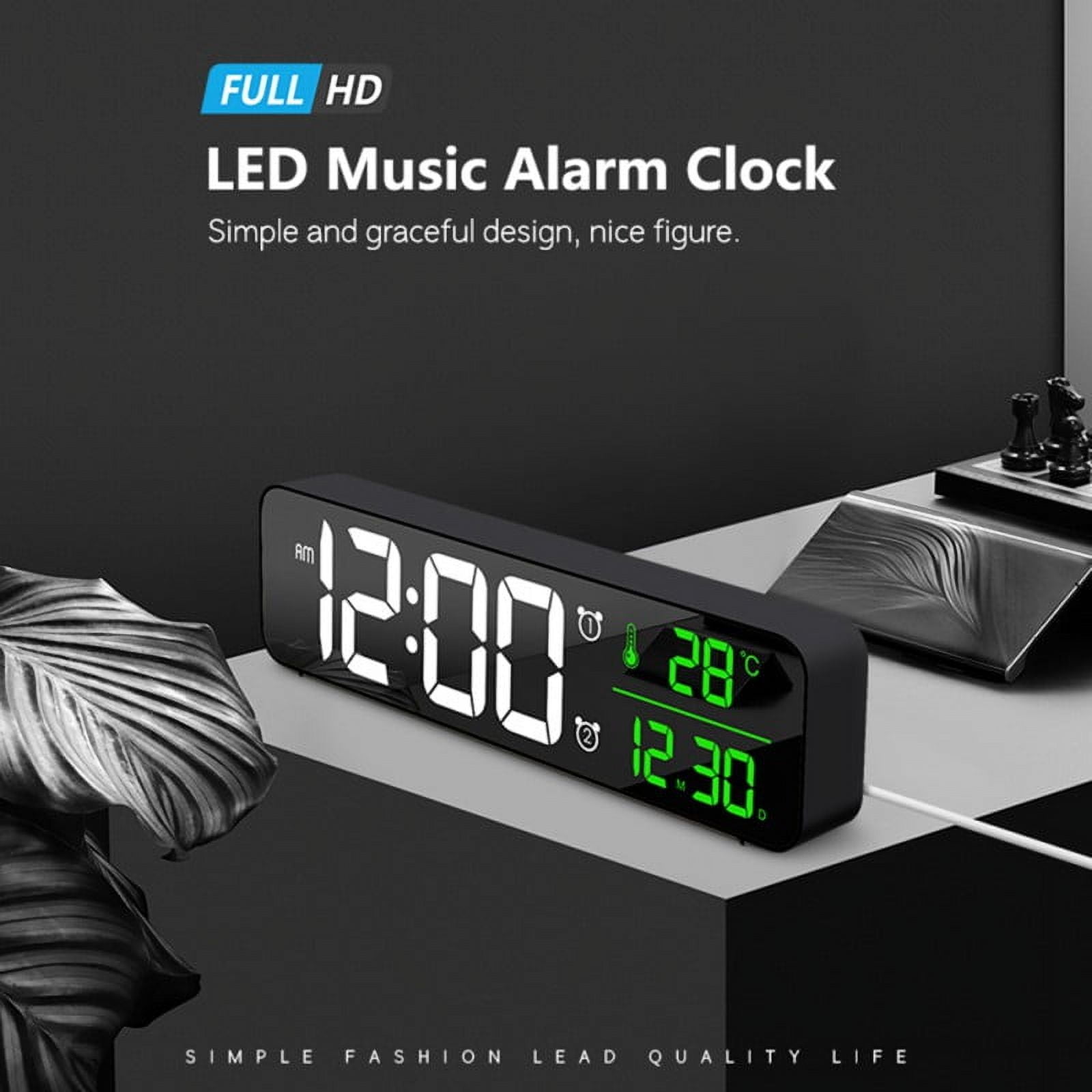 EFINNY 2.7" x 26.5" LED Alarm Clocks