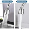 thumbnail image 4 of Faucet Aerator, 360 Swivel Faucet Strainers, Faucet Aerator, Water Saving Faucet Filter Regulator Spray Head Nozzle for Kitchen Bathroom, 2 Modes, Sil, 4 of 4