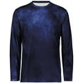 thumbnail image 3 of Holloway Sportswear S Boys Cotton-Touch Poly Cloud Long Sleeve Tee Navy Cloud Print 222697, 3 of 5
