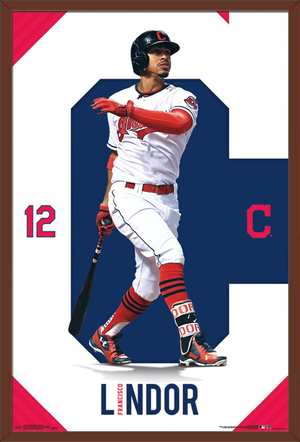 POSTER 24x36 Francisco Lindor Indians Art Wall Indoor Room Outdoor Poster POSTER 24x36 Francisco Lindor Indians Art Wall Indoor Room Outdoor Poster