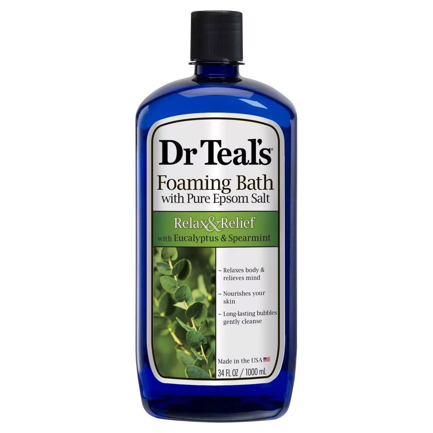 Dr Teals Epsom Salt Foaming Bath Relieve Eucalyptus, 34 Oz. Walmart